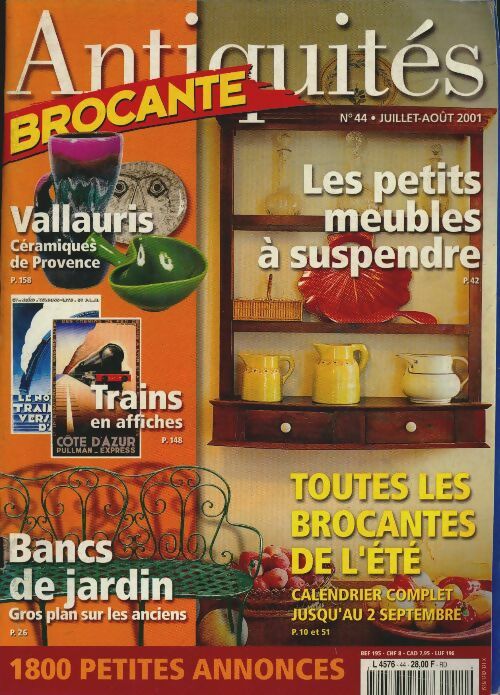 Livrenpoche : Antiquités Brocante n°44 : Les petits meubles à suspendre - Collectif - Livre