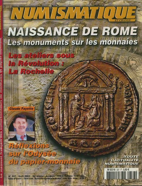 Numismatique et change n°337 : Les monuments sur les monnaies - Collectif -  Numismatique et change - Livre