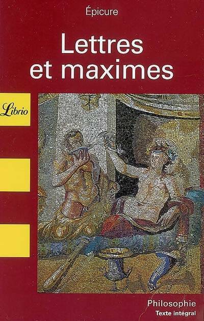 Lettres et maximes - Epicure - Livre
