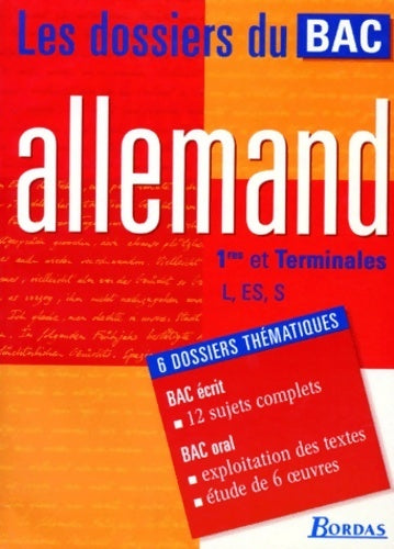 Livrenpoche : Allemand : 1res et terminales L, ES, S - Collectif - Livre