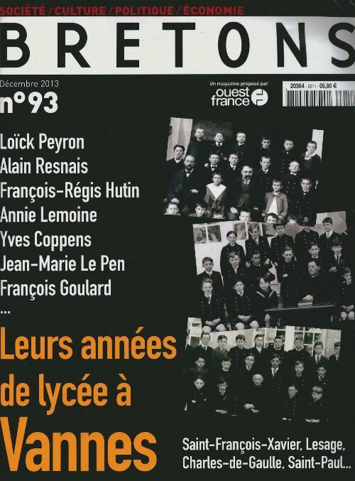 Livrenpoche : Bretons n°93 : Leurs années de lycée à Vannes - Collectif - Livre