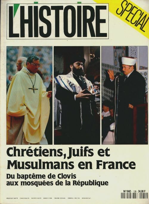 Livrenpoche : L'histoire n°135 : Chrétiens, juifs et musulmans en France - Collectif - Livre