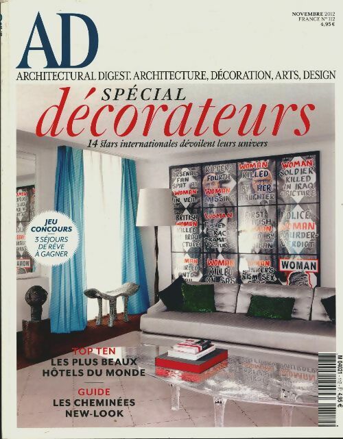 Livrenpoche : AD Architectural Digest n°112 : Spécial décorateurs - Collectif - Livre