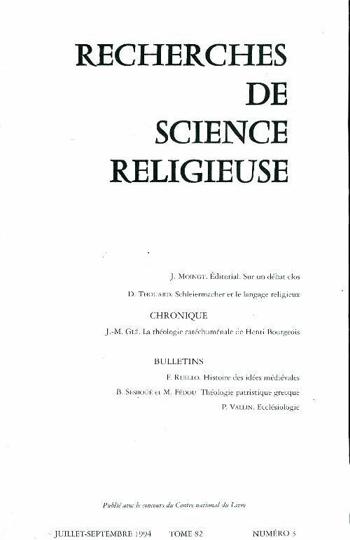 Livrenpoche : Recherche de science religieuse n°82-3 - Collectif - Livre