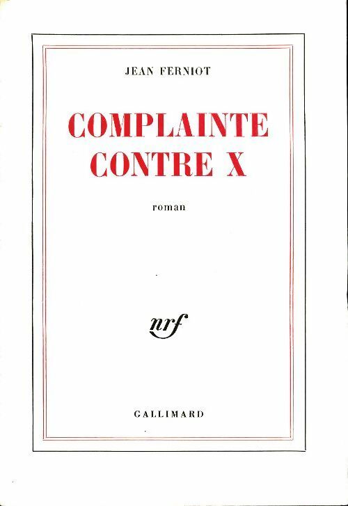 Livrenpoche : Complainte contre X - Jean Ferniot - Livre