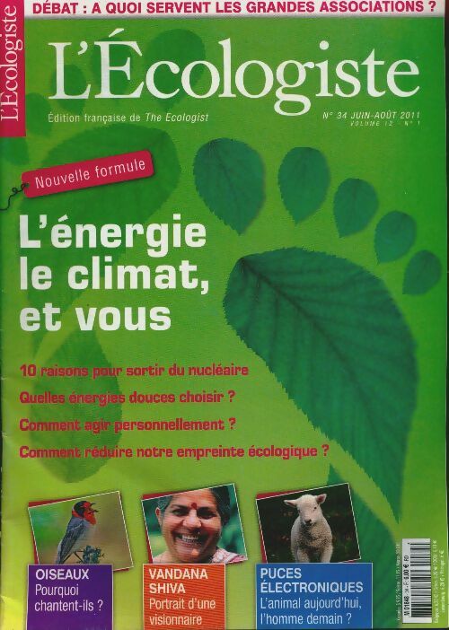 Livrenpoche : L'écologiste n°34 : L'énergie, le climat et vous - Collectif - Livre