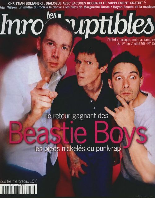 Livrenpoche : Les inRockuptibles n°158 : Beastie Boys - Collectif - Livre
