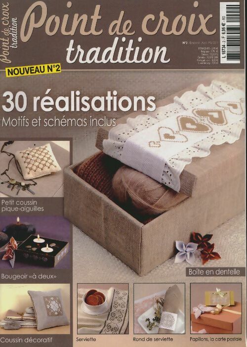Livrenpoche : Point de croix tradition n°2 : 30 réalisations - Collectif - Livre