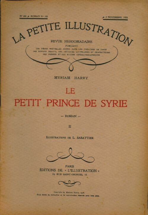 Livrenpoche : La petite illustration n°405 Roman n°182 : Le petit prince de Syrie II - Collectif - Livre