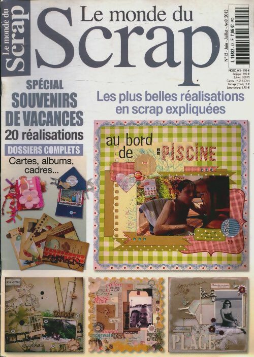 Livrenpoche : Le monde du scrap n°12 : Spécial souvenirs de vacances - Collectif - Livre