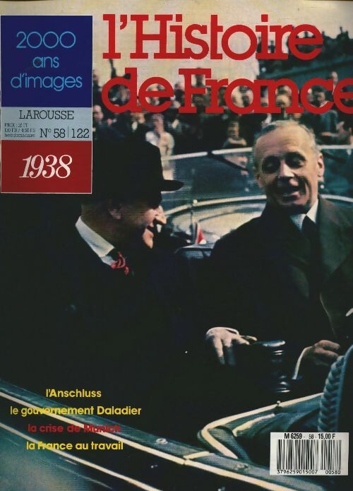 Livrenpoche : L'Histoire de France  n°58 : 1938 - Collectif - Livre