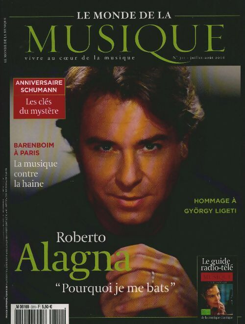 Livrenpoche : Le monde de la musique n°311 : Roberto Alagna - Collectif - Livre