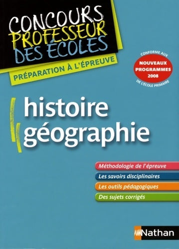 Livrenpoche : Histoire géographie CRPE 2008 - Pascal Bourassin - Livre