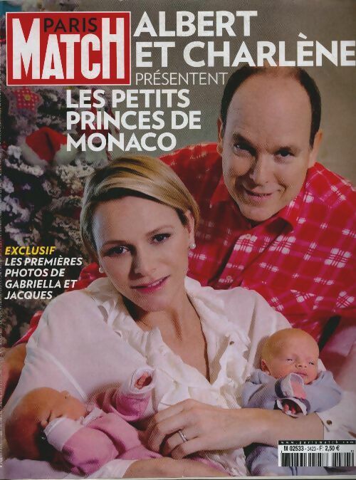 Paris Match n°3423 : Albert et Charlène - Collectif -  Paris Match - Livre