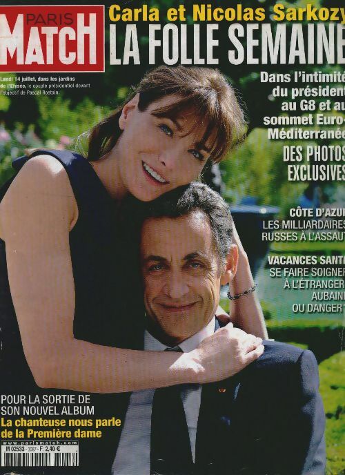 Paris Match n°3087 : Carla et Nicolas Sarkozy - Collectif -  Paris Match - Livre