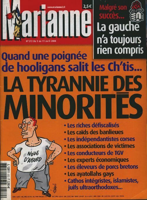 Livrenpoche : Marianne n°572 : La tyrannie des minorités - Collectif - Livre