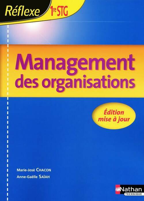 Livrenpoche : Manag orga 1ère STG - Marie-José Chacon - Livre