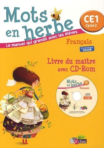 Livrenpoche : Mots en herbe CE1. Livre du maître avec cd-rom - Marie-christine Cosson - Livre