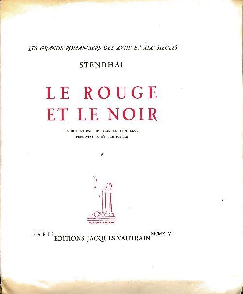 Livrenpoche : Le rouge et le noir Tome I - Stendhal - Livre