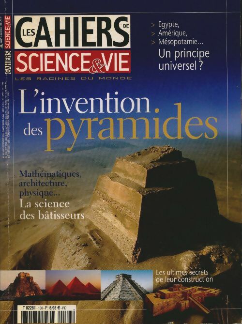 Livrenpoche : Les cahiers de science & vie n°106 : L'invention des pyramides - Collectif - Livre