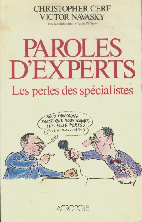 Livrenpoche : Paroles d'experts ou les perles des spécialistes - Victor Christopher; Navasky - Livre