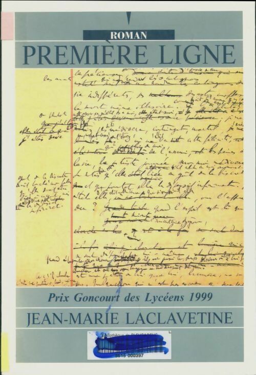 Première ligne - Jean-Marie Laclavetine -  Feryane GF - Livre