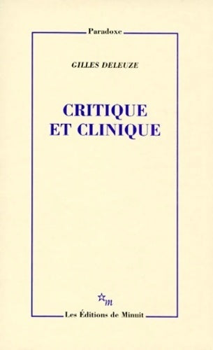 Livrenpoche : Critique et clinique - Gilles Deleuze - Livre