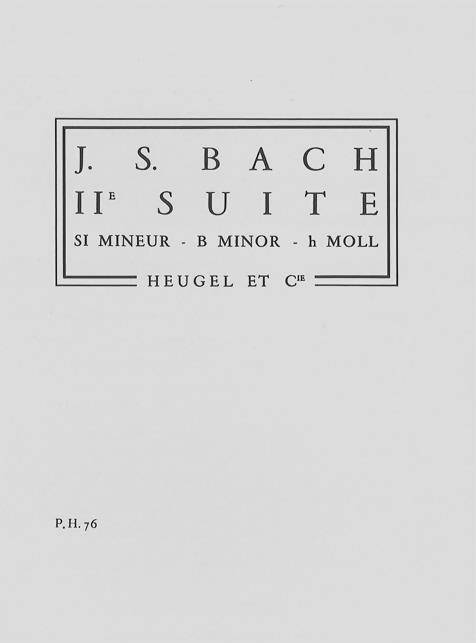 Livrenpoche : J.S. Bach : Suite n°2 si mineur partition d orchestre in 16 P.H.76 - Jean-Sébastien Bach - Livre