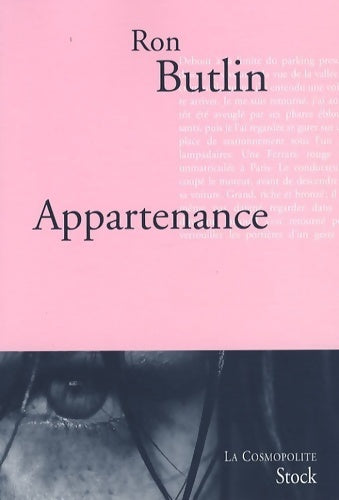 Livrenpoche : Appartenance - Ron Butlin - Livre
