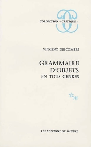 Livrenpoche : Grammaire d'objets en tous genres - Descombe - Livre