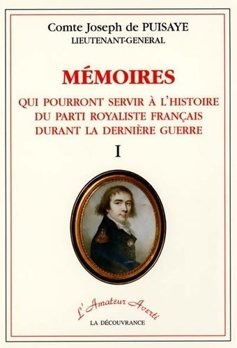 Livrenpoche : Mémoires qui pourront servir à l'histoire du parti royaliste Tome VI - Joseph De Puisaye - Livre