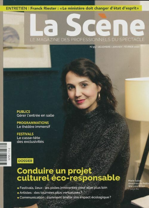 Livrenpoche : La scène n°95 : Conduire un projet culturel éco-responsable - Collectif - Livre