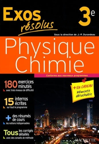 Livrenpoche : Exos résolus - physique chimie 3ème - Jean-Pierre Devalance - Livre
