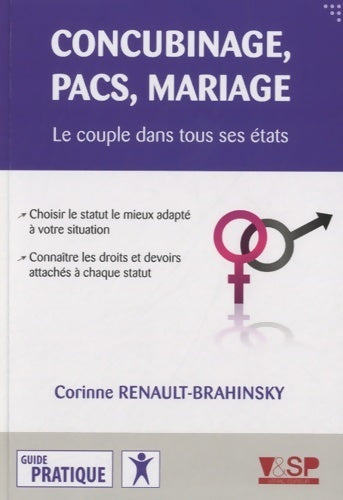 Livrenpoche : Concubinage pacs mariage - Corinne Renault-Brahinsky - Livre