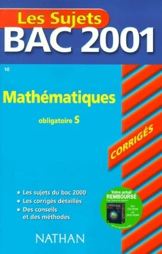 Livrenpoche : Bac 2001 : Mathématiques terminale s - Dominique Besnard - Livre