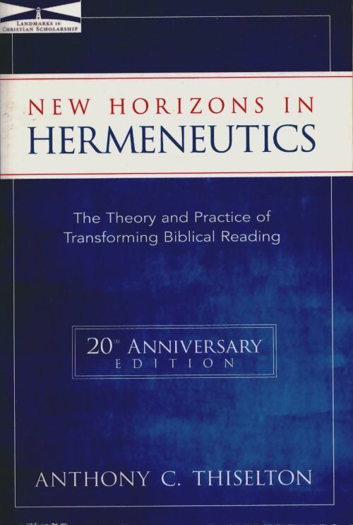 New horizons in hermeneutics -  - Livre