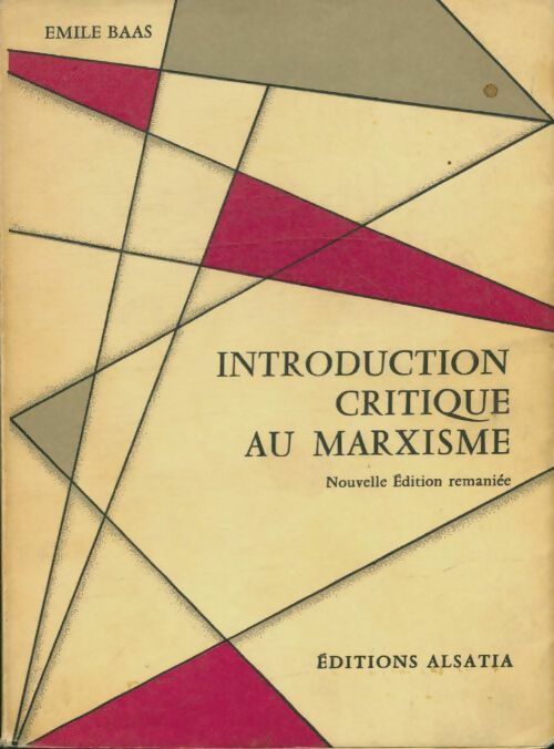 Livrenpoche : Introduction critique au marxisme - Emile Baas - Livre