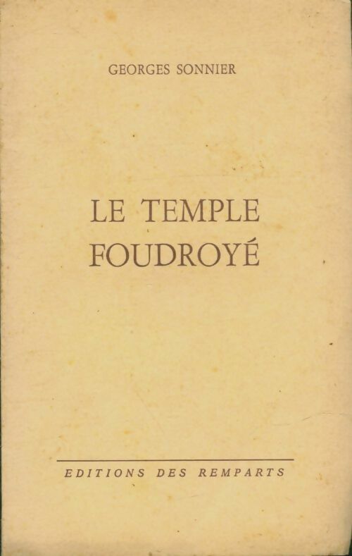 Livrenpoche : Le temple foudroyé - Georges Sonnier - Livre