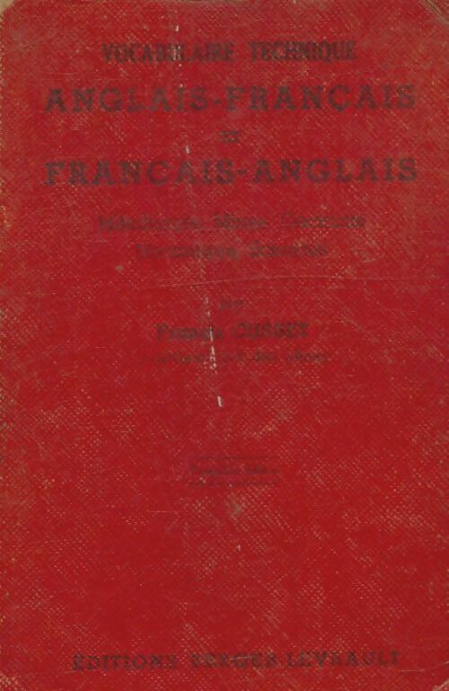 Livrenpoche : Vocabulaire technique anglais-français, français-anglais - Francis Cusset - Livre