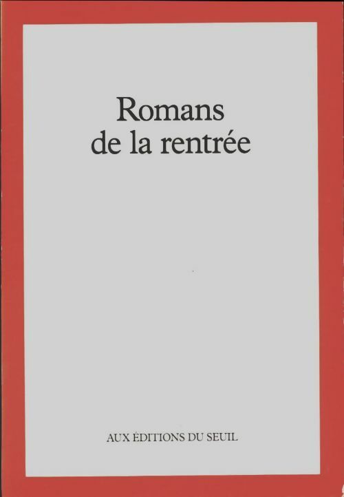 Livrenpoche : Romans de la rentrée 1986 - Collectif - Livre