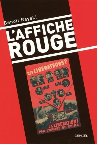 L'affiche rouge - Benoït Rayski - Livre