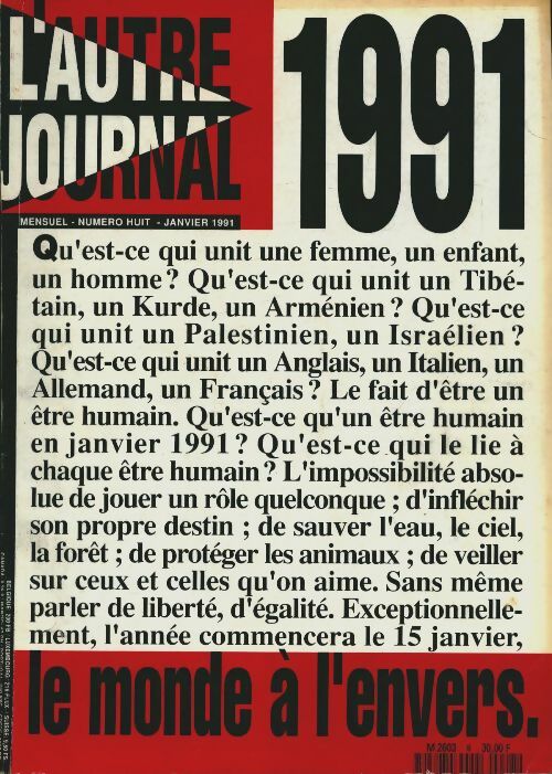 Livrenpoche : L'autre journal n°8 : 1991, le monde à l'envers - Collectif - Livre