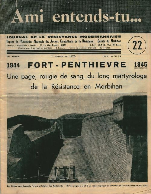 Livrenpoche : Ami entends-tu... n°22 : Fort-Penthièvre - Collectif - Livre