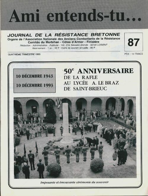 Livrenpoche : Ami entends-tu... n°87 - Collectif - Livre