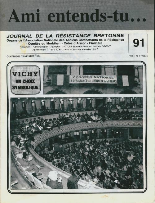 Livrenpoche : Ami entends-tu... n°91 : Vichy un choix stratégique - Collectif - Livre
