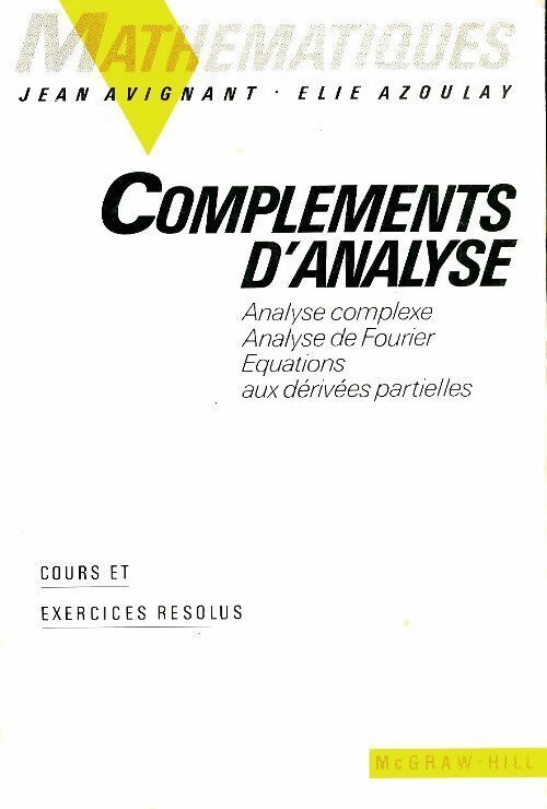 Livrenpoche : Mathématiques. Compléments d'Analyse - Jean Avignant - Livre
