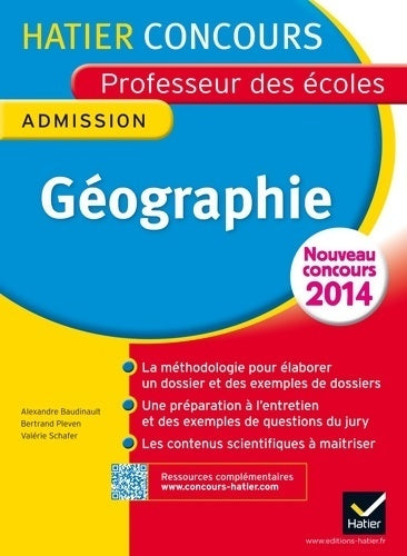 Livrenpoche : Concours professeur des écoles 2015 : géographie - épreuve orale d'admission - Alexandra Baudinault - Livre