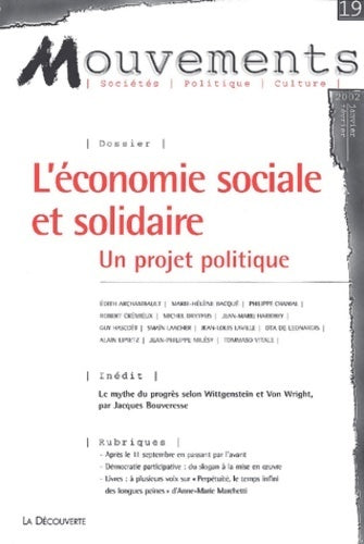 Livrenpoche : Mouvements n°19 : économie sociale et solidaire un projet politique - Collectif - Livre