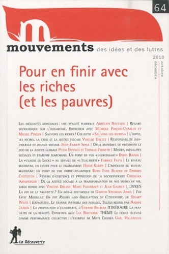 Livrenpoche : Mouvements n°64 : Pour en finir avec les riches - Collectif - Livre