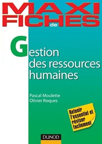 Livrenpoche : Maxi fiches de gestion des ressources humaines - Pascal Moulette - Livre